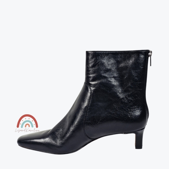 New! Madewell The Dimes Kitten-Heel Boot in Crinkle Leather 8.5 - Picture 8 of 15